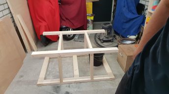 Mobile Workbench bottom frame dry-assembled